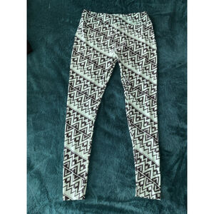 LuLaRoe Womens Leggings Geometric Multi-Color Stretch Pull On